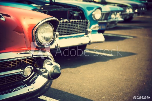 Picture of Classic cars in a row